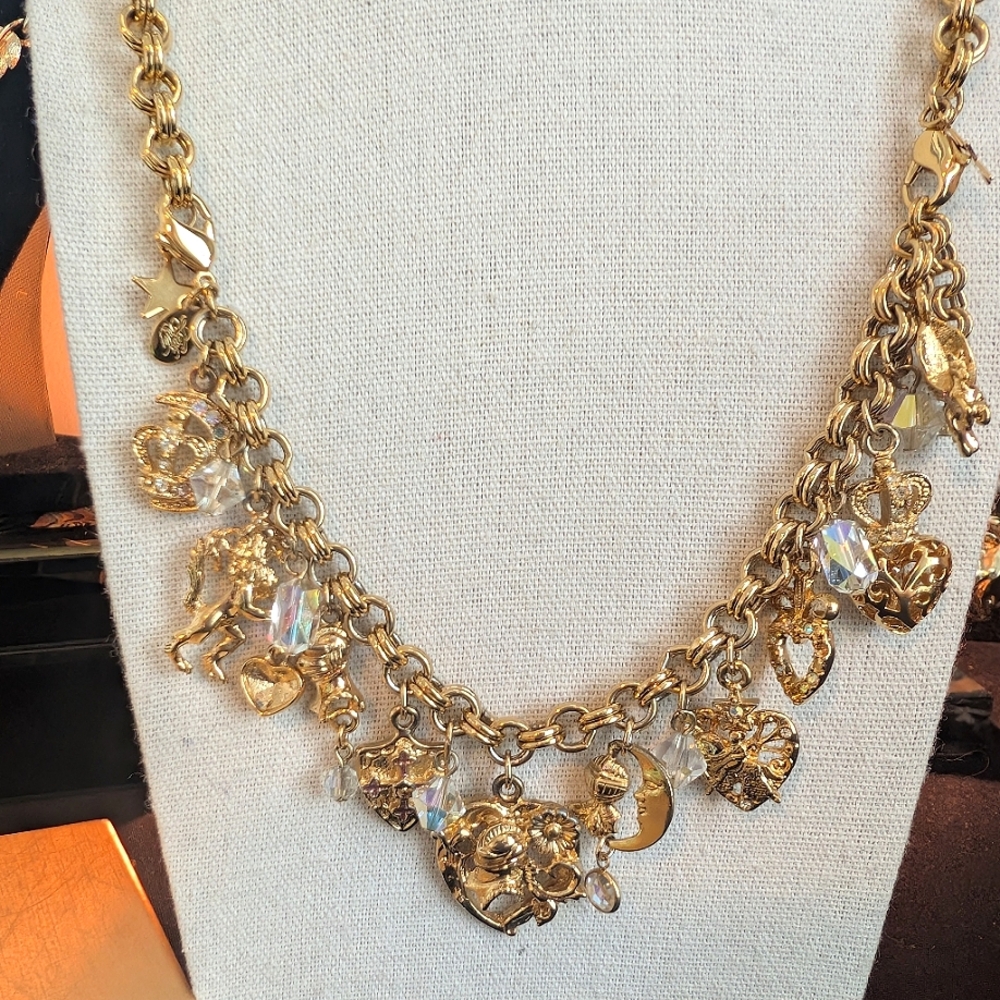 Kirks Folly Vintage 2pc Necklace/Bracelet "Legends Of The Heart Knight"